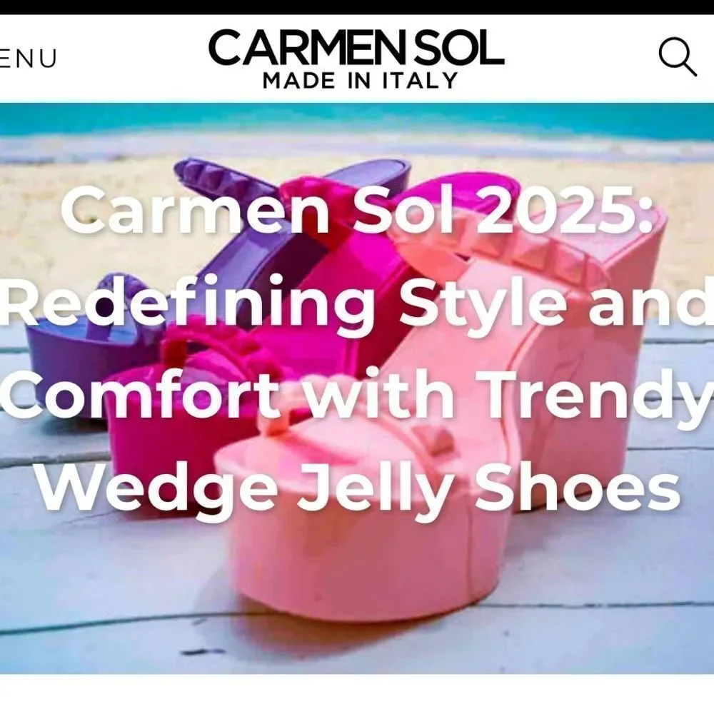 NWOB Carmen Sol Tonino Wedge - Metallic Jelly-Silver